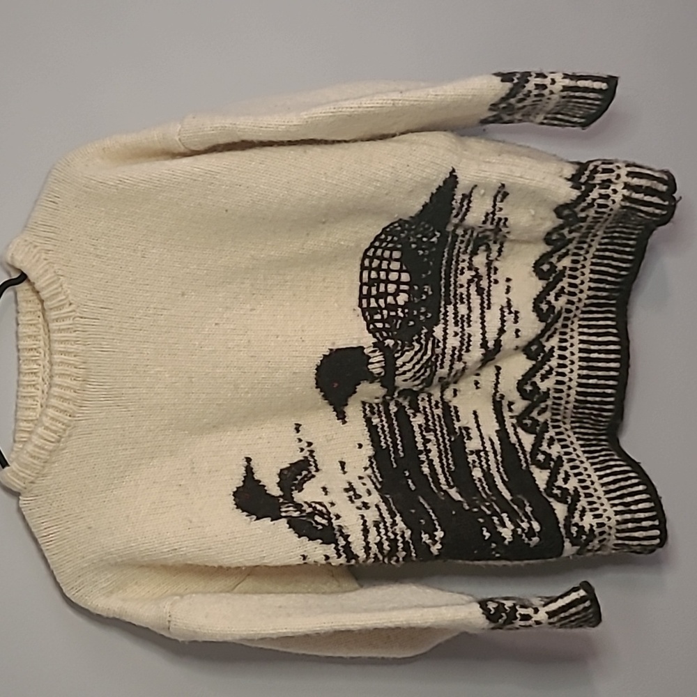 Vintage Handmade Loon Crewneck Wool Sweater